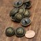 4 Pieces Antique Brass Jackal Crest Shank Metal Buttons Size 5/8 Inch